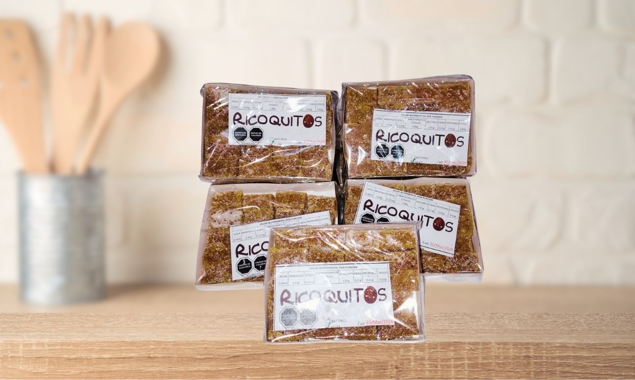 Caja de 20 coquitos Ricoquitos empacados artesanalmente, presentación tradicional del dulce de coco saltillense